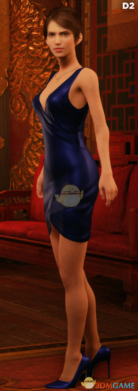 《最终幻想7：重制版》樱桃粉唇眼影穿蓝礼裙的淡棕美甲杰西合集MOD电脑版下载